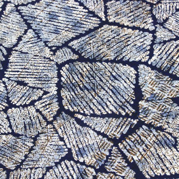 反物 天然灰汁建発酵 播磨藍 小紋着尺 藍染臈纈作家 古川三郎氏 あすか