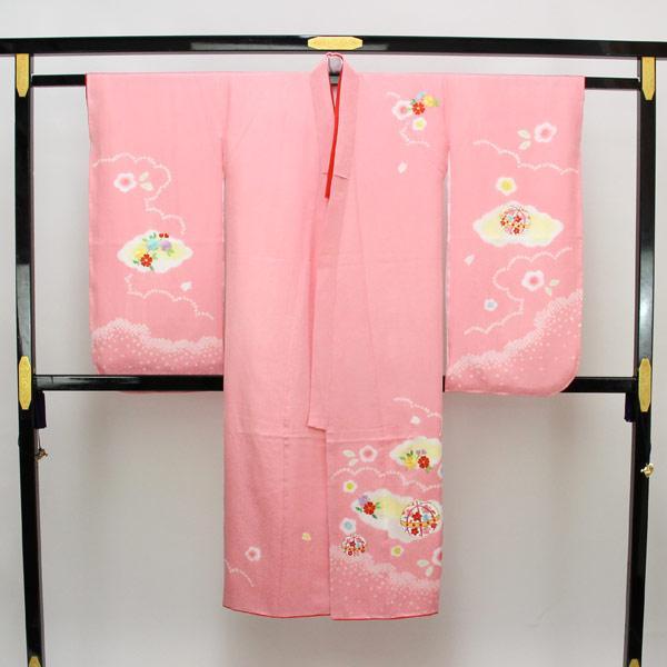 7歳七五三　正絹お着物　お正月　ひな祭り 七五三 着物 新品 正絹 7歳用 販売 お正月 ひな祭り 毬 ピンク あすか