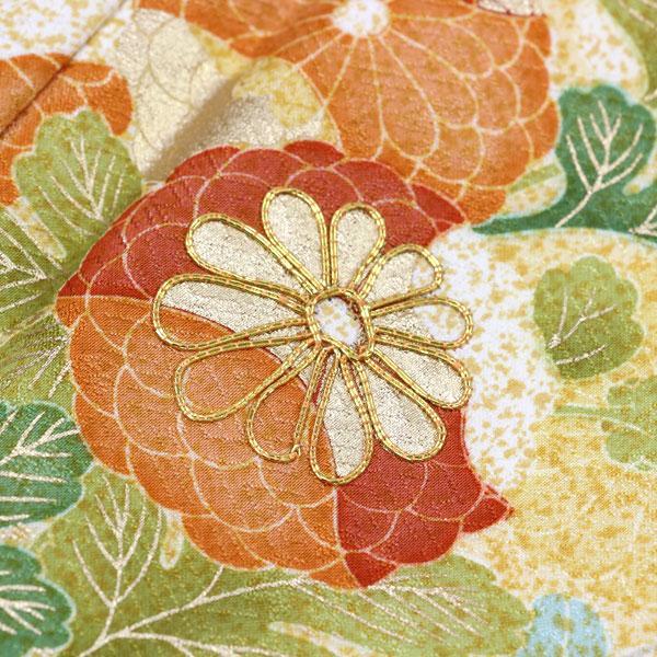 お仕立て上がり】着物 正絹胴裏 新品 仕立済 鶴花唐草紋織友禅 訪問着 