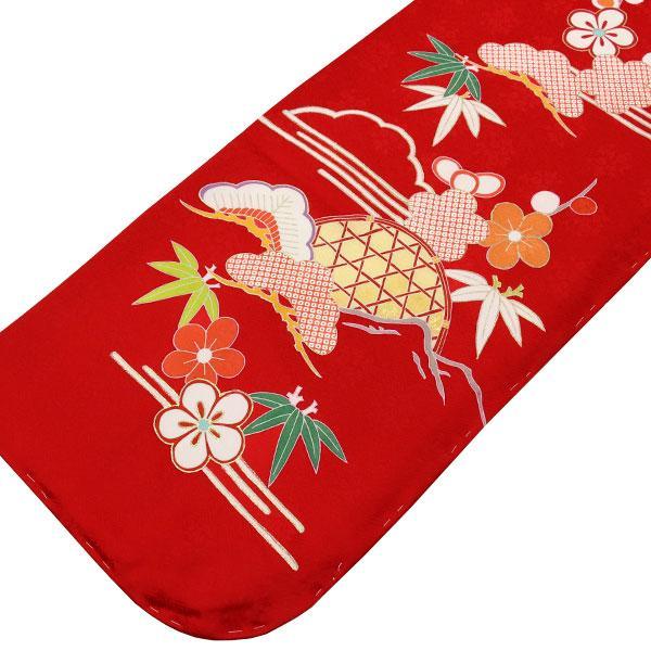 七五三 着物 新品 正絹 着物 7歳用 女の子 販売 お正月 ひな祭り 松竹梅 赤 あすかや [商品番号pt3859]_5