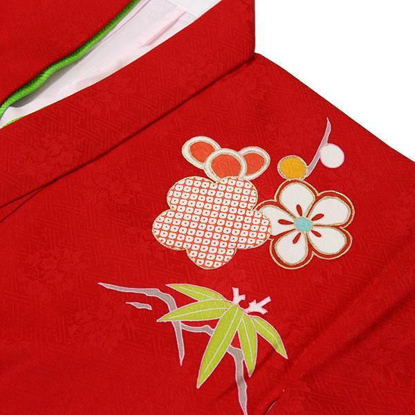七五三 着物 新品 正絹 着物 7歳用 女の子 販売 お正月 ひな祭り 松竹梅 赤 あすかや [商品番号pt3859]_6