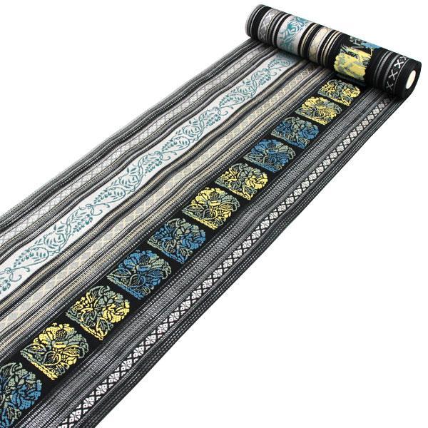 着物 帯 金印 全通 羅組間道 博多帯 八寸名古屋帯 伝統工芸品 筑前織物