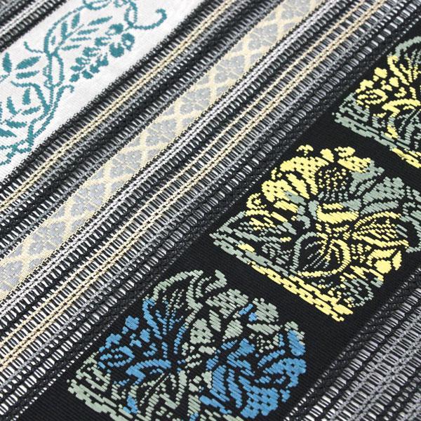 着物 帯 金印 全通 羅組間道 博多帯 八寸名古屋帯 伝統工芸品 筑前織物