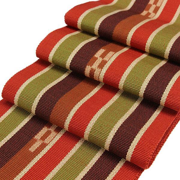 着物　半巾帯　沖縄　八重山ミンサー 着物 帯 沖縄 伝統工芸 石垣島 八重山 ミンサー 半巾帯 あすかや