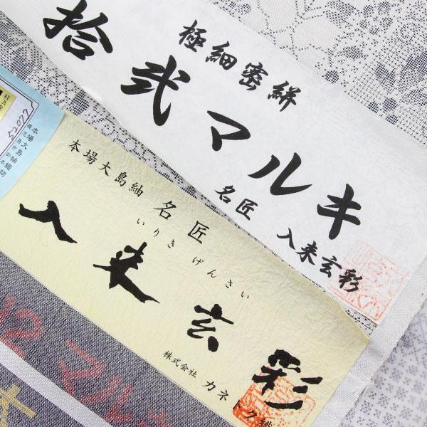 反物 究極の微細絣 白大島紬 12マルキ 名匠 入来玄彩 あすかや 反物 究極の微細絣 白大島紬 12マルキ 名匠 入来玄彩 あすかや