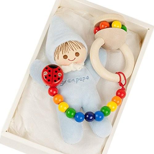 格安 出産祝い ベビーギフト Granpapa グランパパ ベビーぬいぐるみ 木のラトル おもちゃホルダー リサちゃんと天使のささやきのセット 想像を超えての Bitcoinbro Frankhawley Com