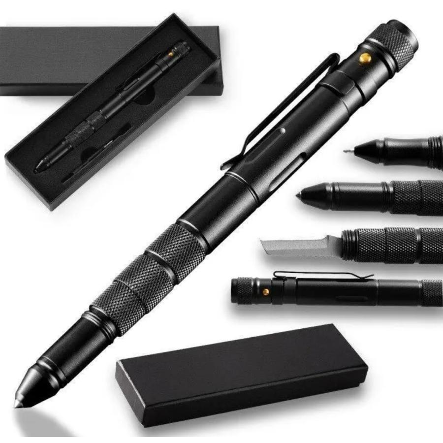 タクティカル ペン 護身用 ボールペン 防犯 防災 ?EDライト サバゲー プレゼント 贈答 緊急 忍者グッズ の商品画像