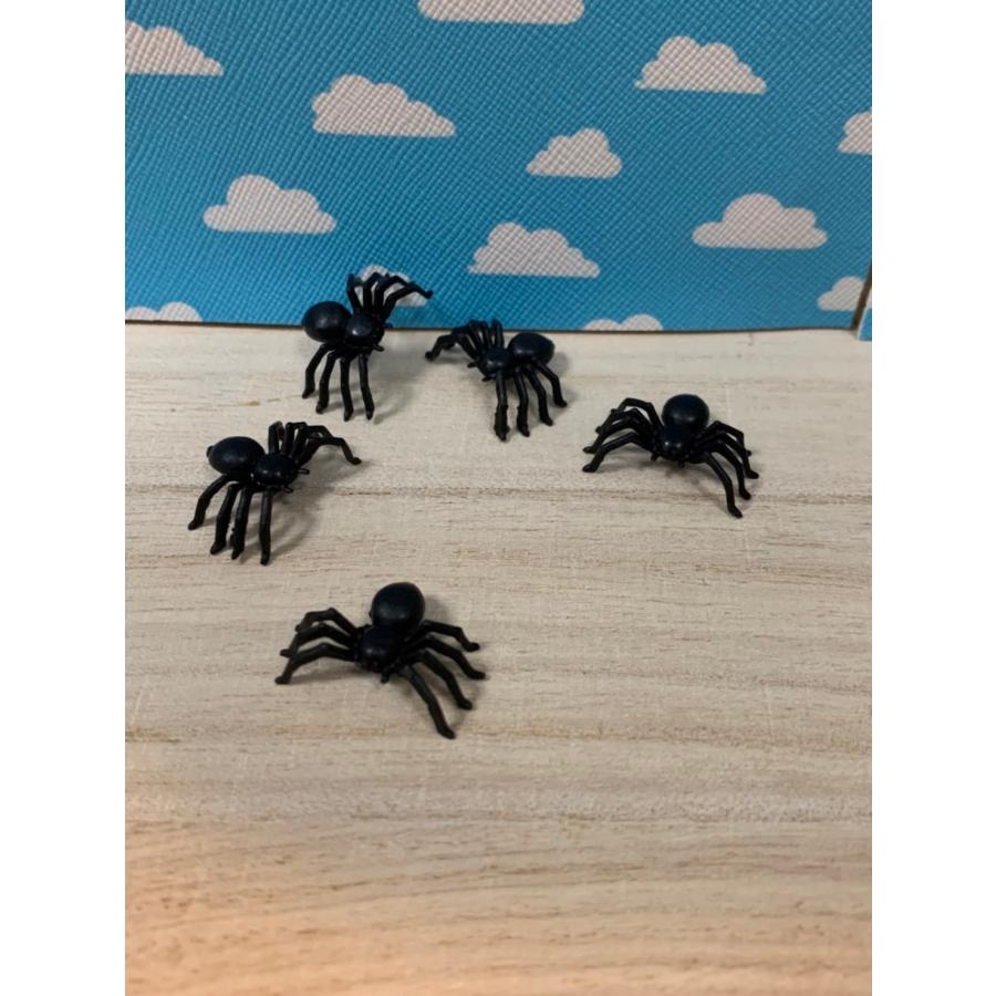 クモ(小) 蓄光蜘蛛 プラスチック おもちゃ 5個セット :Halloween0006