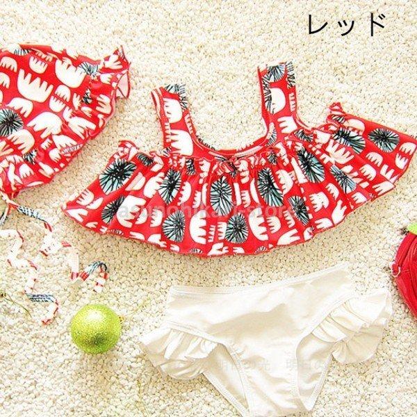 水着 ビキニ 北欧柄 スイムウェア 3点セット セット 女の子 おしゃれ 可愛い 夏服 キッズ服