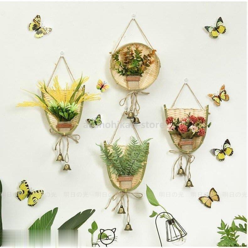 壁飾り 造花 人工観葉植物 フェイクグリーン 造花藤 緑葉 花 素晴らしい価格 ガーデン 吊りのインテリア飾り オフィス 壁掛け ベランダ ホーム 人工 植物