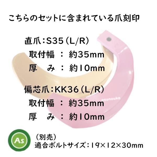 東亜重工 イセキ スーパーゴールド爪 + キングコブラ爪 40本セット 63