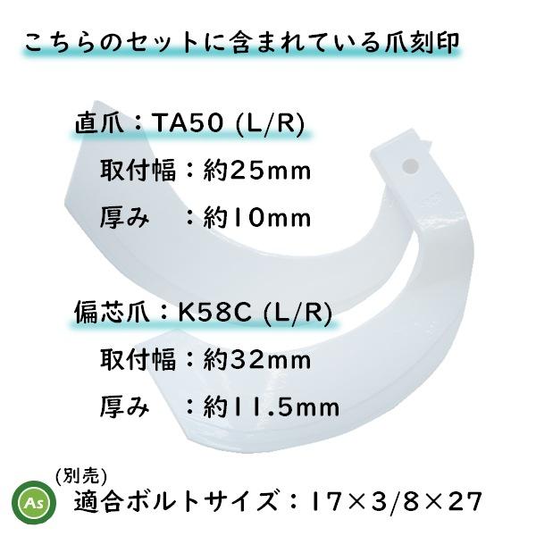 東亜重工 【即日発送】クボタ トラクター 耕運爪 トーア反転爪 34本