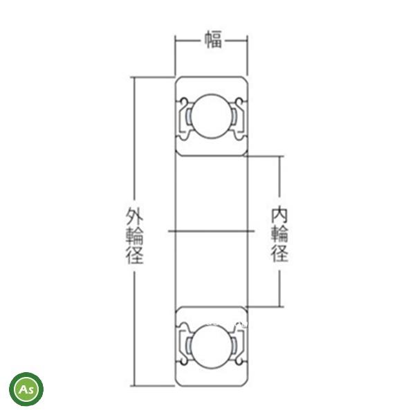 NSK(日本精工) ベアリング 単列深溝玉軸受 6205DDU 両側接触ゴムシール形 -｜asunouka｜03