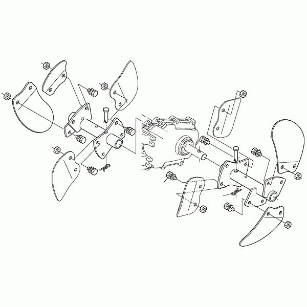 Kubota クボタ 管理機 爪 耕運爪 正逆爪 8本 正逆爪ロータリ 耕