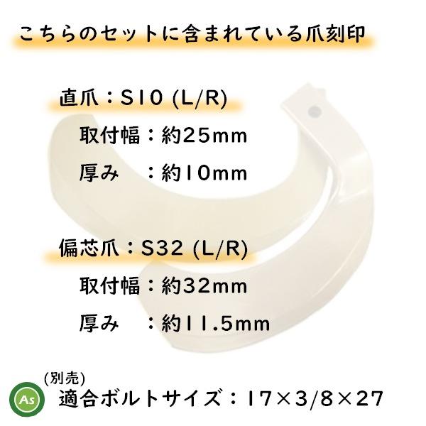 東亜重工 【即日発送】クボタ スーパーゴールド爪 38本セット 61