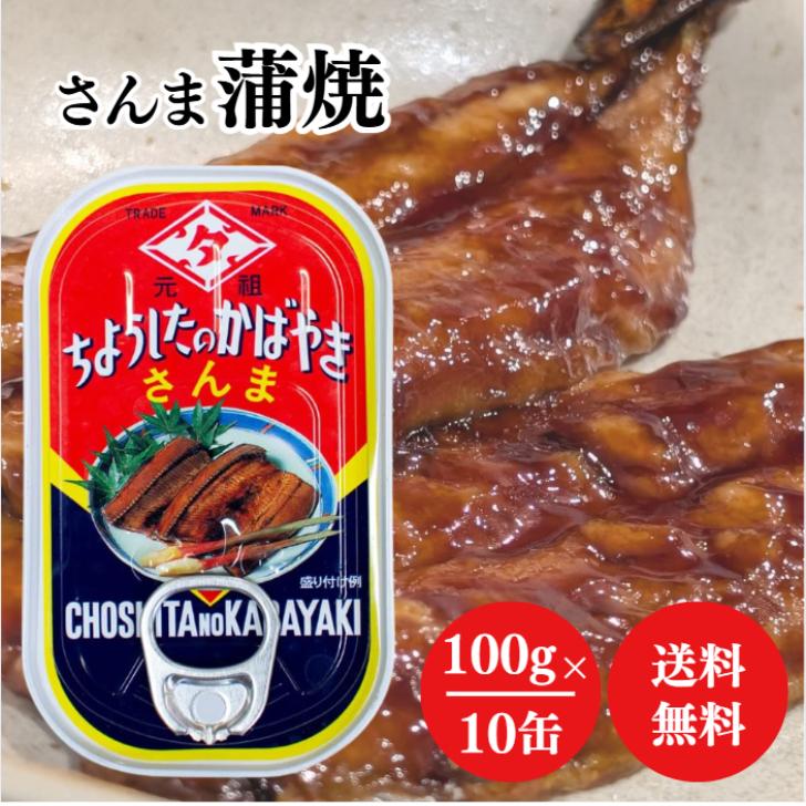 田原缶詰 ちょうした さんまの蒲焼 缶詰 100g 10缶 セット 秋刀魚 さんま サンマ 魚 おつまみ おかず 長期保存 蒲焼 ご飯のお供 田原 非常食 保存食 備蓄 防災（Yahoo!・アスライト）