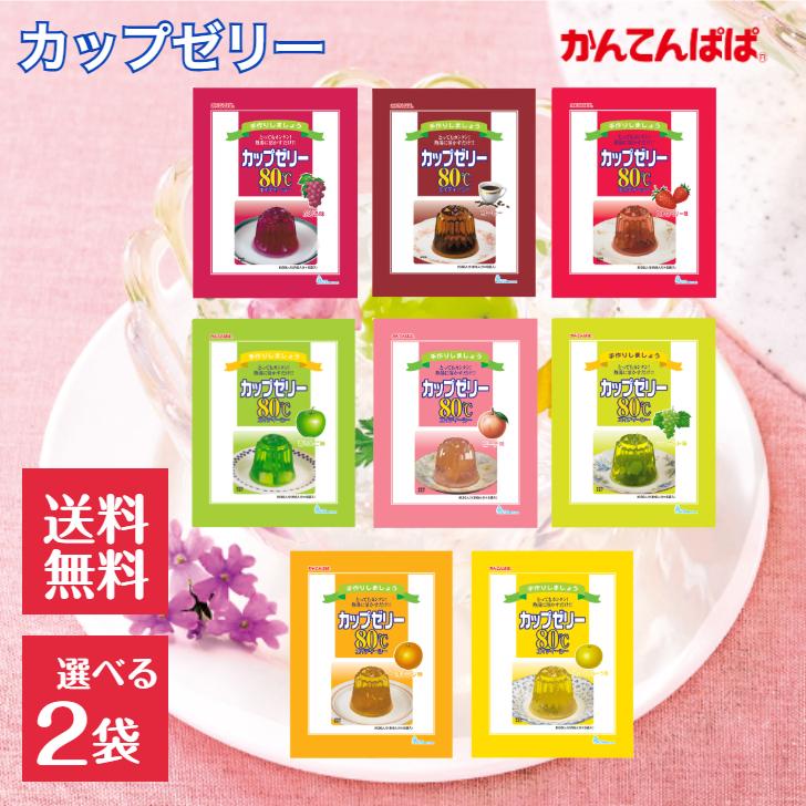 かんてんぱぱ 伊那食品 カップゼリー80℃ (100g×5袋) 選べる2袋