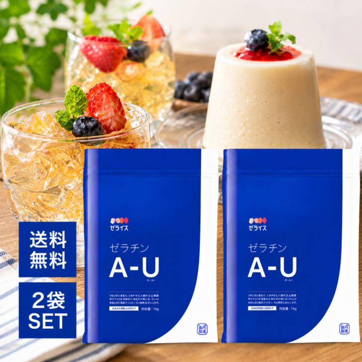 ゼライス ゼラチンA-U 500g 2袋 ふやかす 粉末 パウダー ゼラチン