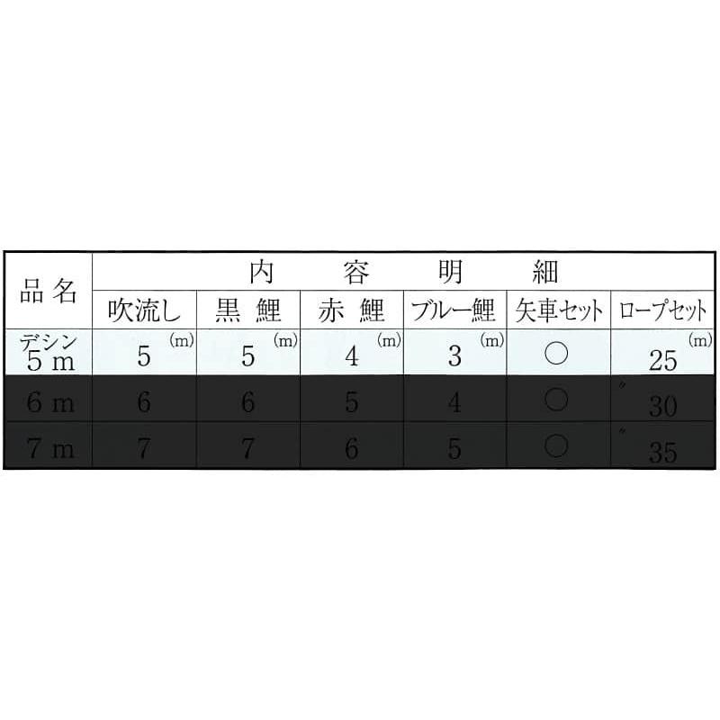 こいのぼり 旭鯉 鯉のぼり 庭園用 5m 6点セット クリスタルデシン