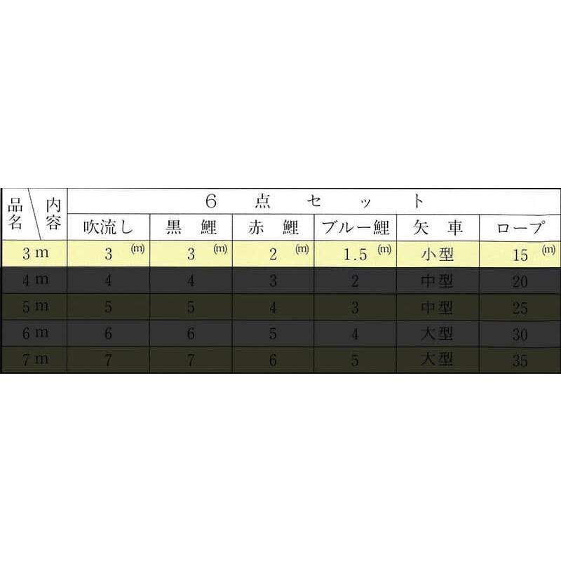 こいのぼり 旭鯉 鯉のぼり 庭園用 3m 6点セット プロフィールサテン