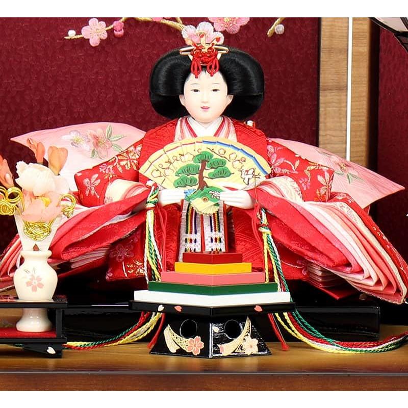 ひな人形 雛 コンパクト収納飾り 親王飾り 雅泉作 雛爛漫 【売り】 小三五