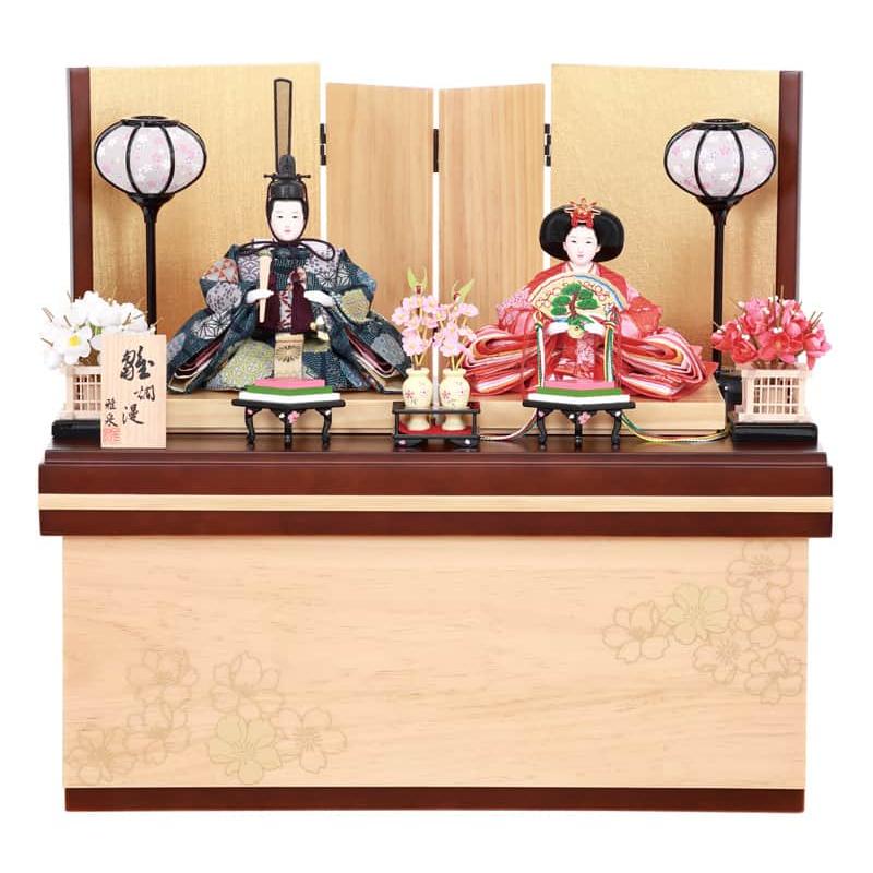 フジキ 雛人形 コンパクト ひな人形 収納飾り 親王飾り 雅泉作 雛爛漫