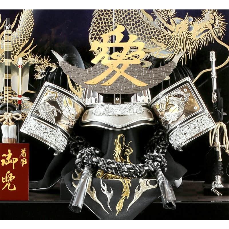 宝童作 五月人形 直江兼続 着用 兜収納飾り 兜飾り 宝童監修 銀直江