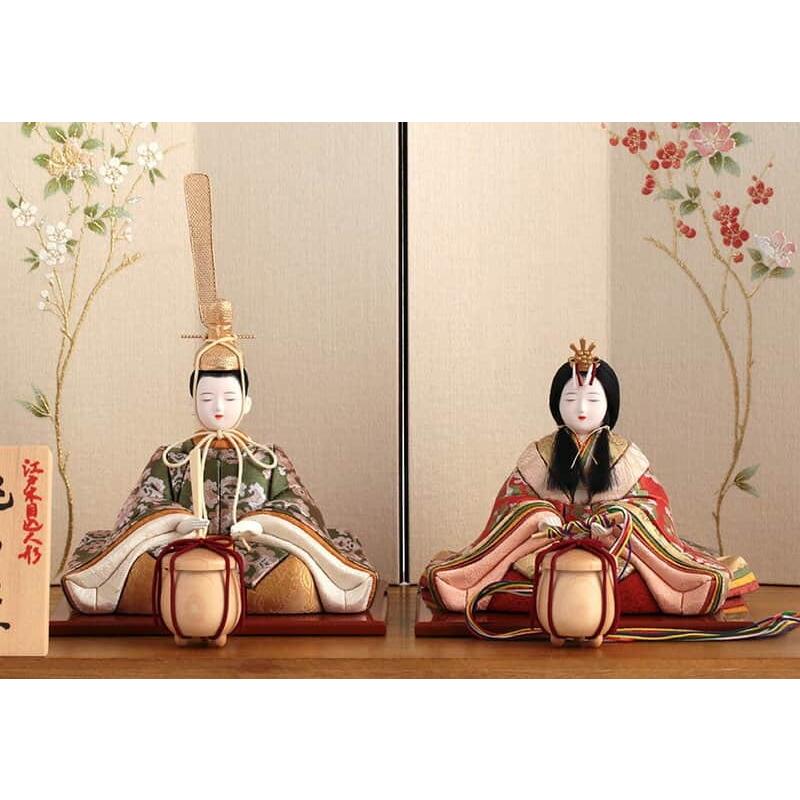 雛人形 コンパクト 一秀 ひな人形 木目込人形飾り 平飾り 親王飾り