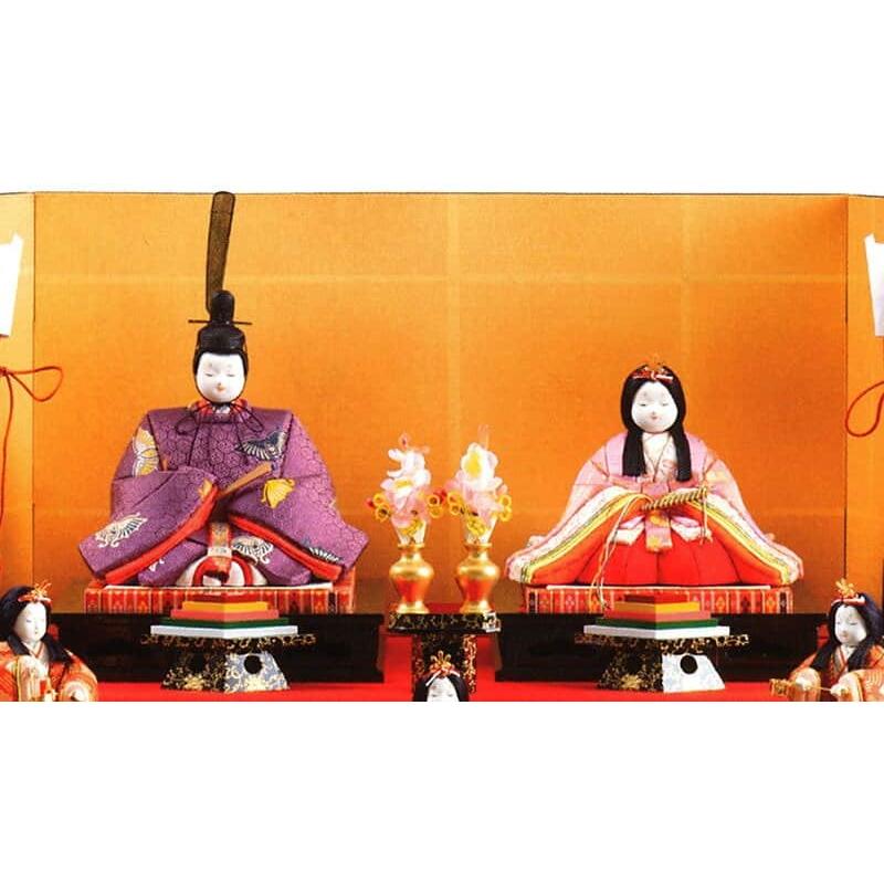 久月 雛人形 ひな人形 雛 木目込人形飾り 三段飾り 五人飾り 芹川英子