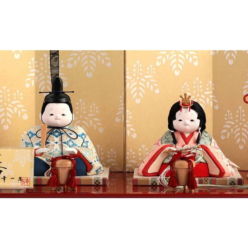 雛人形 コンパクト 幸一光 ひな人形 木目込人形飾り 平飾り 親王飾り