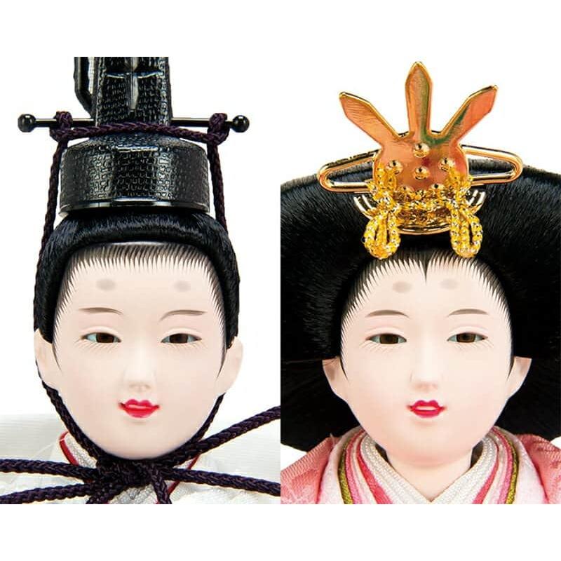 雛人形 平安豊久 ひな人形 ケース飾り 親王飾り 凛 刺繍 芥子親王 六角アクリルケース h083-mo-333697 HJ-217_3