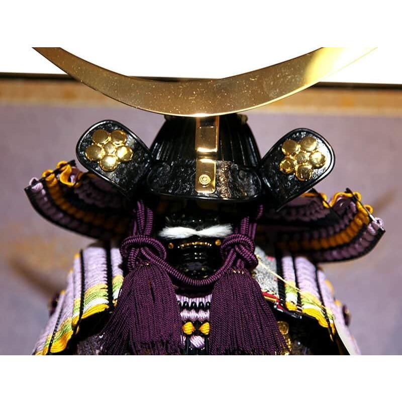 久月 五月人形 鎧平飾り 鎧飾り 大越広孝作 健シリーズ 紫褄取縅 胴丸