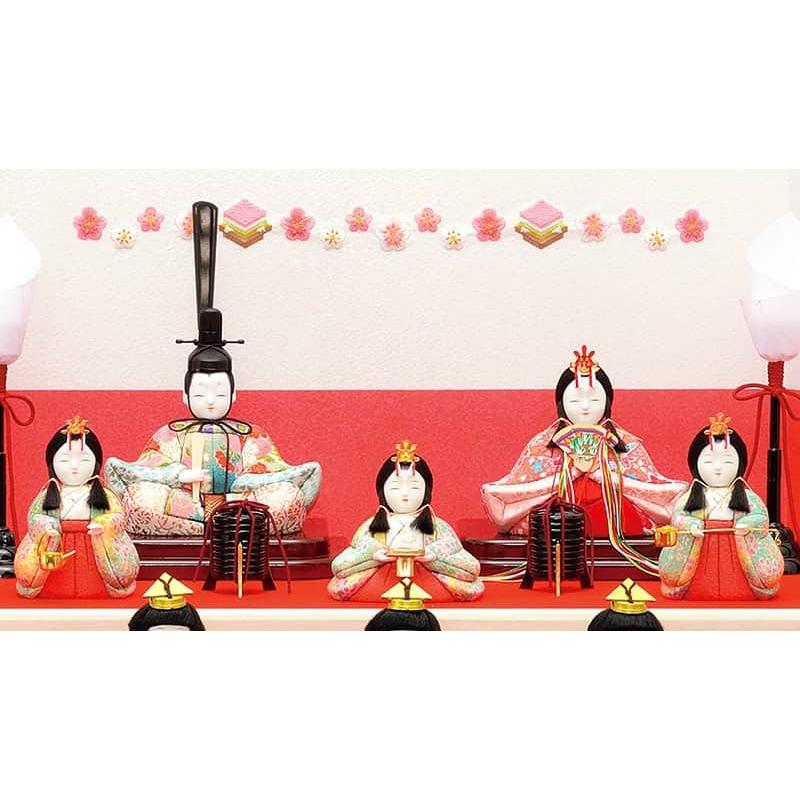 雛人形 コンパクト 一秀 ひな人形 木目込人形飾り 収納飾り 三段飾り