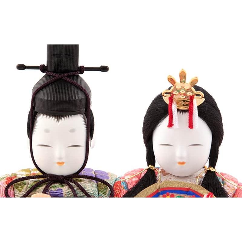 木村一秀作木目込雛人形 5体セット 伝統的な衣装収納箱入押桜