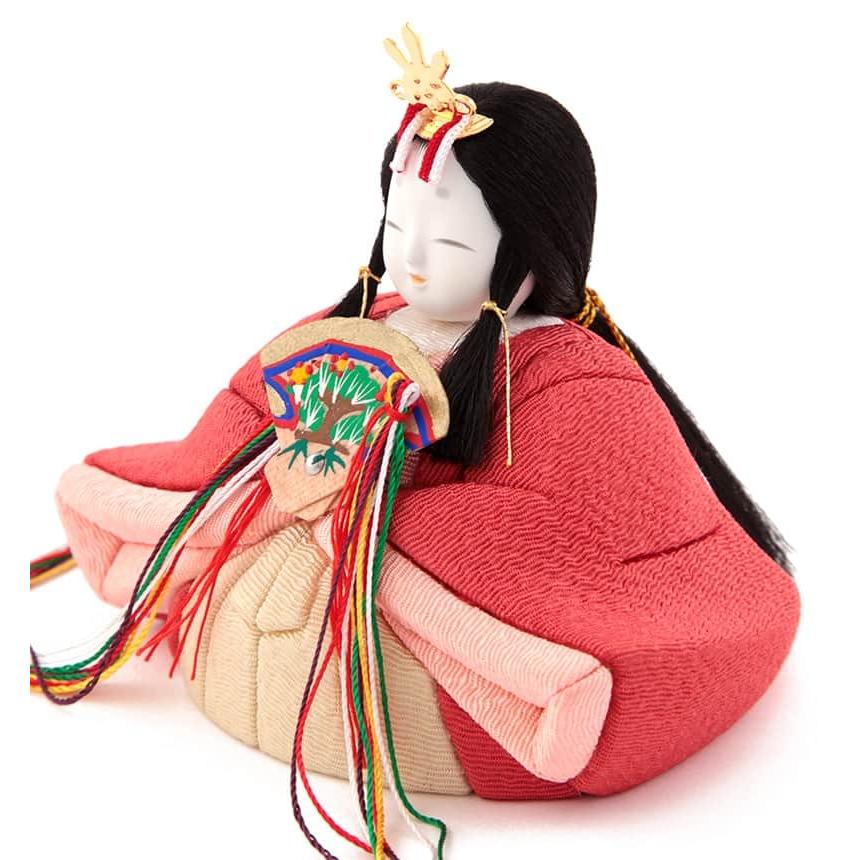雛人形 コンパクト 一秀 ひな人形 木目込人形飾り 収納飾り 三段飾り 十五人飾り 木村一秀作 平安雛 14号 桐箱 h083-id-001aの画像
