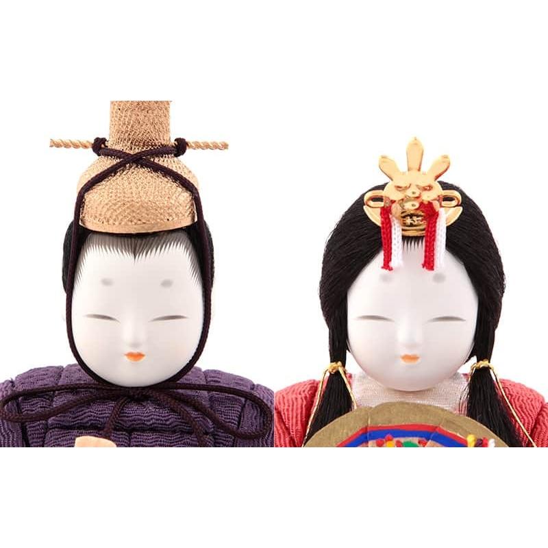 雛人形 コンパクト 一秀 ひな人形 木目込人形飾り 収納飾り 三段飾り 十五人飾り 木村一秀作 平安雛 14号 桐箱 h083-id-001aの画像