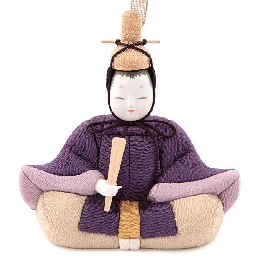雛人形 コンパクト 一秀 ひな人形 木目込人形飾り 収納飾り 三段飾り 十五人飾り 木村一秀作 平安雛 14号 桐箱 h083-id-001aの画像