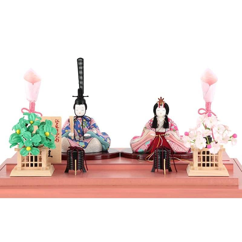 雛人形 コンパクト 一秀 ひな人形 木目込人形飾り ケース飾り 親王飾り
