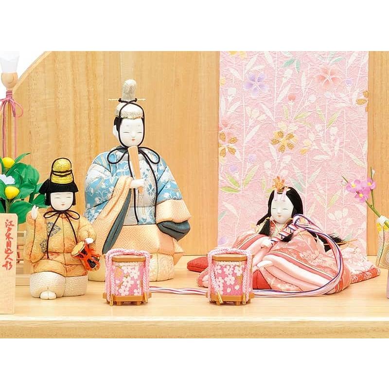 一秀 雛人形 ひな人形 雛 木目込人形飾り コンパクト収納飾り 七人飾り