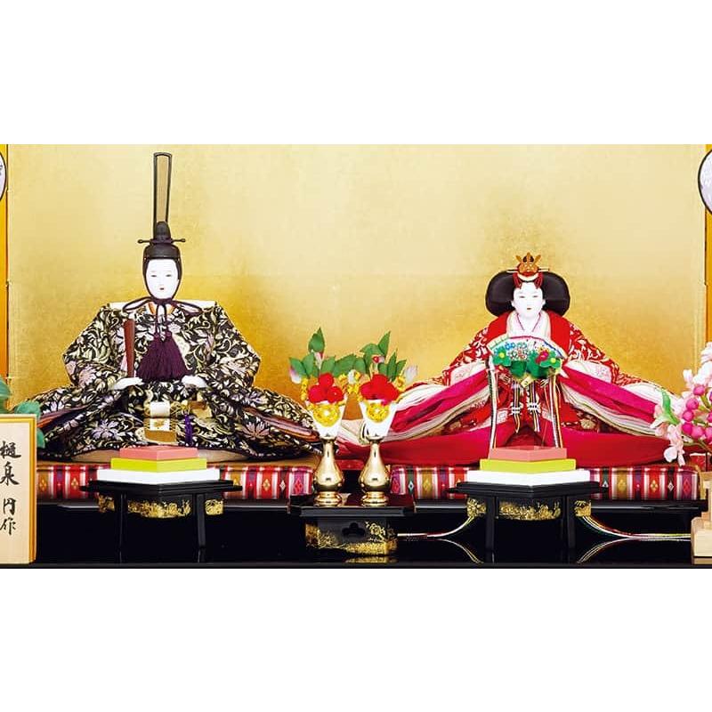 中古 雛人形 吉徳大光 ひな人形 雛 平飾り 親王飾り 樋泉円作 御雛 正絹 西陣伝統文様裂 本着付衣裳 京十番親王 h043-ys-305518 【JS4674121125】(163350円)