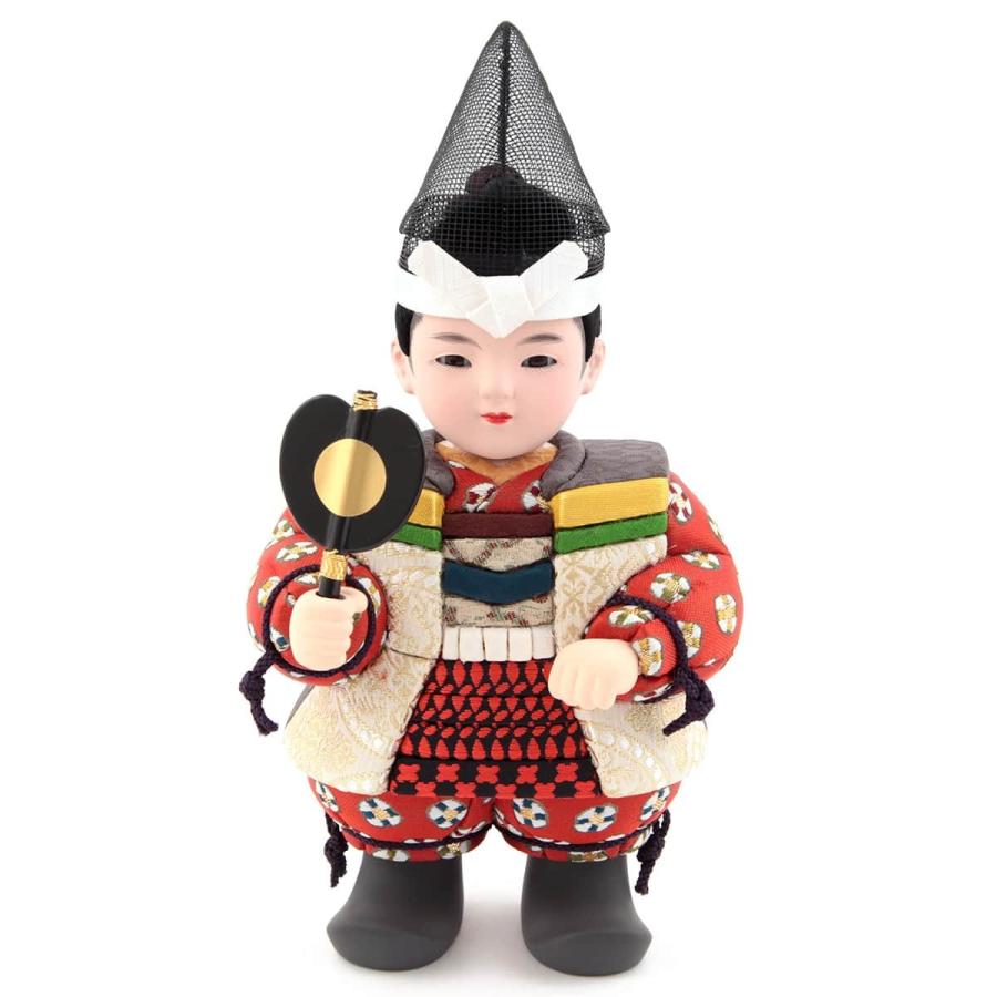 五月人形 コンパクト 一秀 子供大将飾り 武者人形 平飾り 木目込み