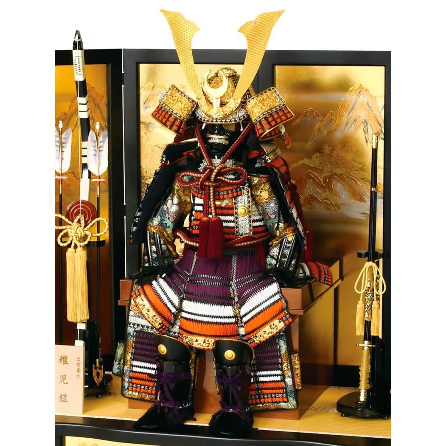 五月人形 豊久 着用 鎧平飾り 鎧飾り 大樹 稚児鎧 h085-mo-501571_2