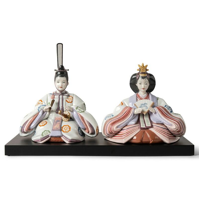 リヤドロ 雛人形 Lladro コンパクト ひな人形 雛 親王飾り 花