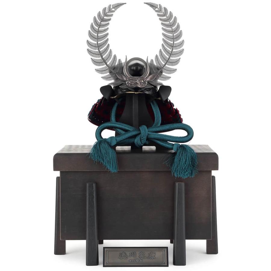 五月人形 徳川家康 兜飾り 単品 鈴甲子雄山作 漆黒シリーズ 3分