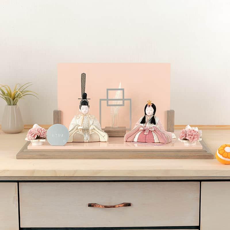 雛人形 コンパクト 一秀 ひな人形 木目込人形飾り 平飾り 親王飾り