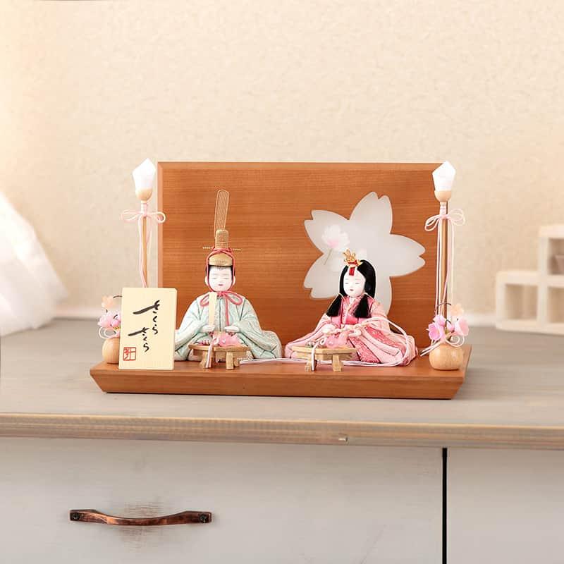 雛人形 木村一秀作 江戸木目込人形親王平飾り・間口約40×奥行約20