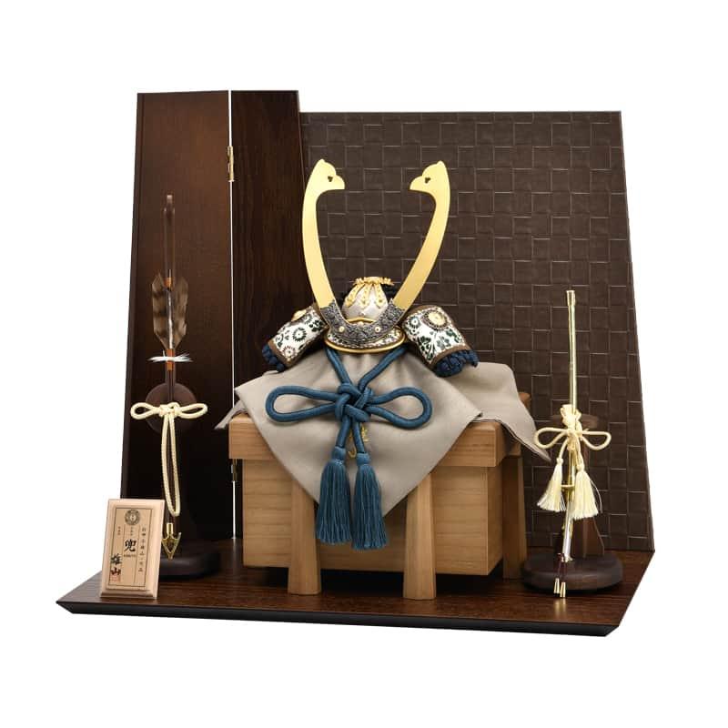 五月人形 コンパクト 豊久 兜平飾り 兜飾り 鈴甲子雄山作 清風 五分の