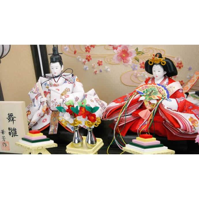 ★レア物 新品未開封 雛人形 ひな人形 雛 収納飾り 親王飾り 華芳作 舞雛 h243-aka-10-73 【EIM1455685109】(50873円)