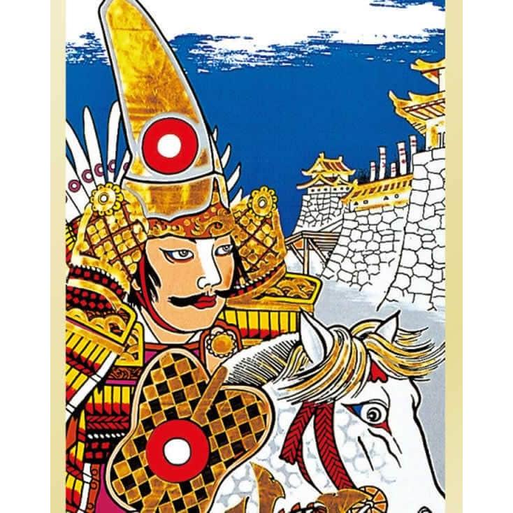 武者絵のぼり 徳永 武者幟 庭園用 7.2mセット アルミ金箔 加藤清正幟 撥水加工 家紋・名入れ可能 150-350