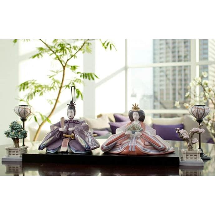 リヤドロ 雛人形 Lladro ひな人形 雛 親王飾り 本体のみ 台座付 h073-01008505の画像